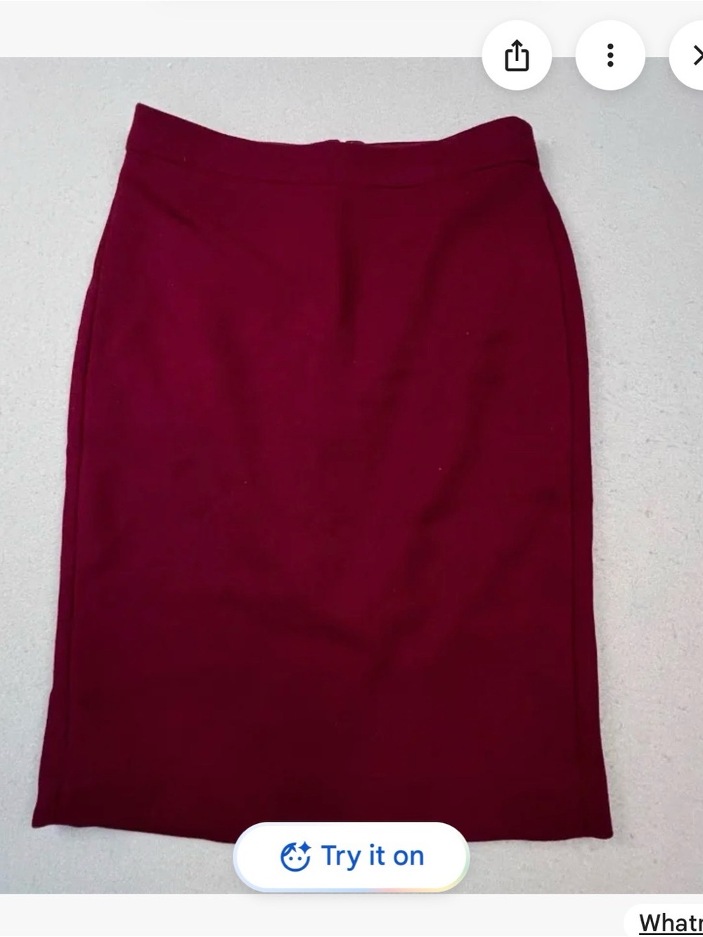 J. Crew Burgundy Pencil Skirt